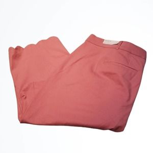 Lane Bryant Pink Allie Slim Crop Scallop Dress Pants Size 26 Waist 48 Inches NWT